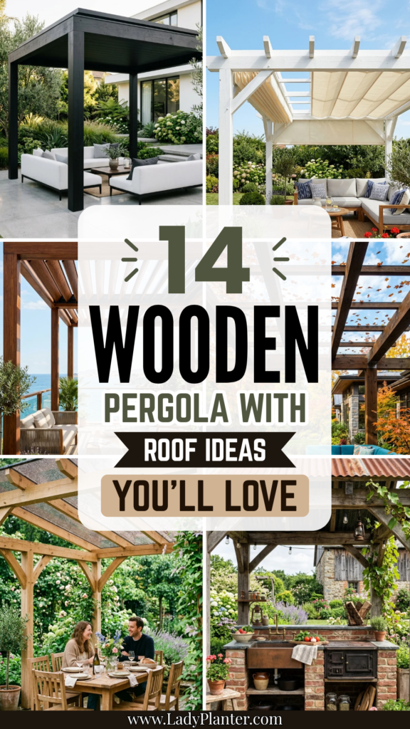 14 Wooden Pergola With Roof Ideas That Transform Your Backyard